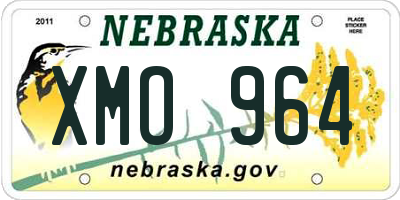 NE license plate XMO964