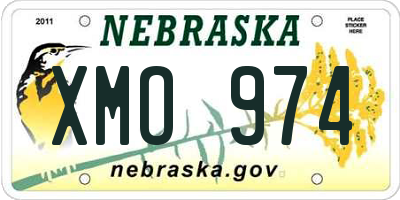 NE license plate XMO974