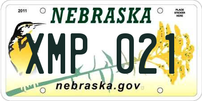 NE license plate XMP021