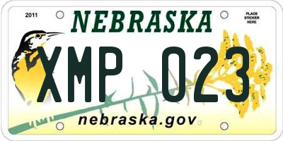 NE license plate XMP023