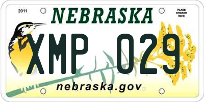NE license plate XMP029