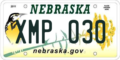 NE license plate XMP030