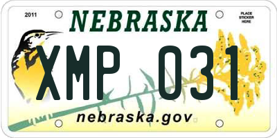 NE license plate XMP031