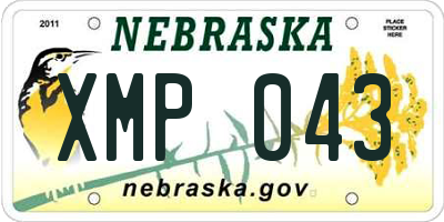 NE license plate XMP043