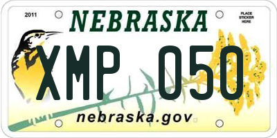 NE license plate XMP050