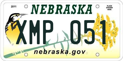 NE license plate XMP051