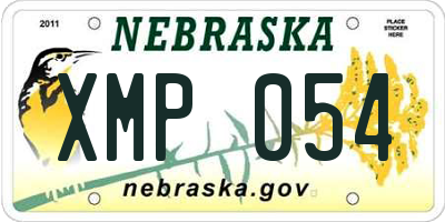 NE license plate XMP054