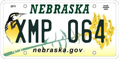 NE license plate XMP064