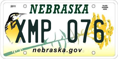 NE license plate XMP076