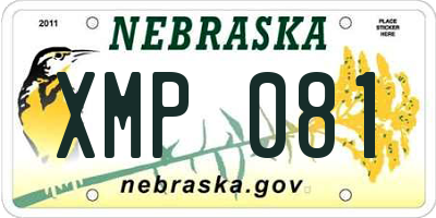 NE license plate XMP081