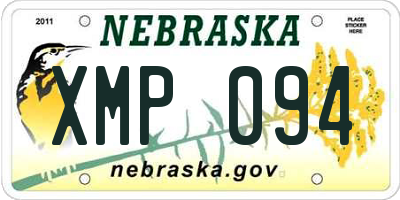 NE license plate XMP094