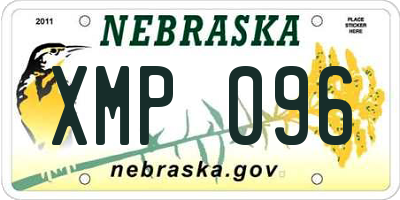 NE license plate XMP096