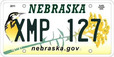 NE license plate XMP127