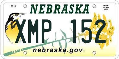 NE license plate XMP152