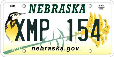 NE license plate XMP154