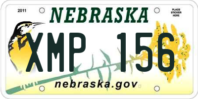 NE license plate XMP156