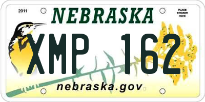 NE license plate XMP162