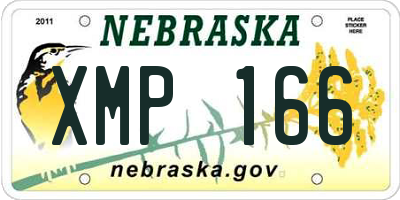 NE license plate XMP166