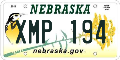 NE license plate XMP194