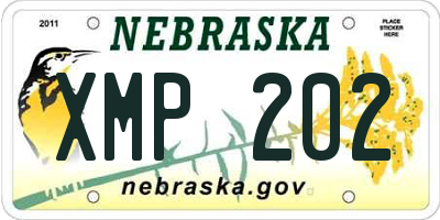NE license plate XMP202