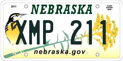 NE license plate XMP211