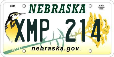 NE license plate XMP214