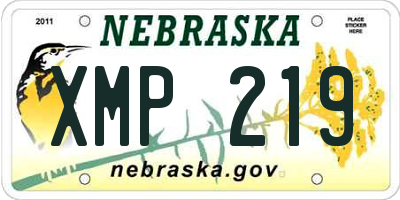 NE license plate XMP219