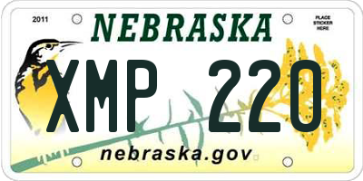 NE license plate XMP220