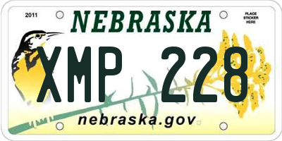NE license plate XMP228