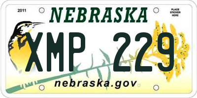 NE license plate XMP229