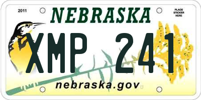 NE license plate XMP241