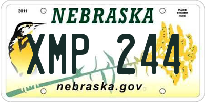 NE license plate XMP244
