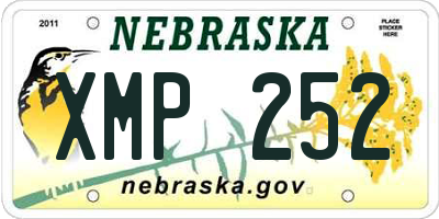 NE license plate XMP252
