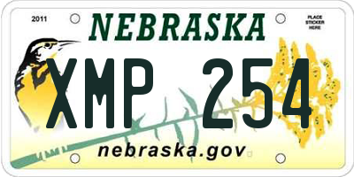NE license plate XMP254