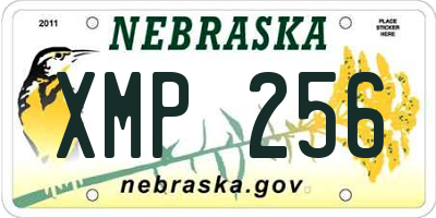 NE license plate XMP256
