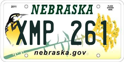 NE license plate XMP261