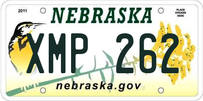 NE license plate XMP262