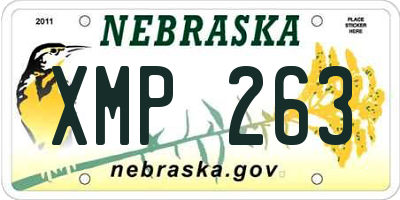 NE license plate XMP263