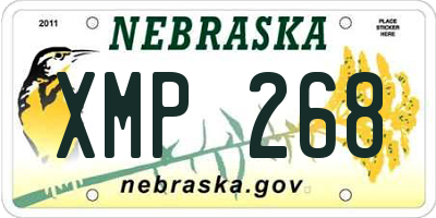 NE license plate XMP268