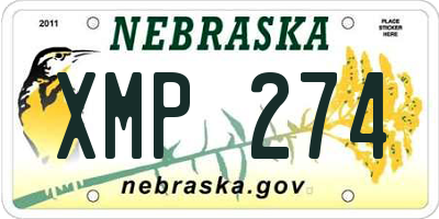 NE license plate XMP274