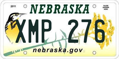NE license plate XMP276