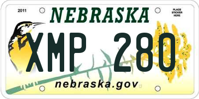 NE license plate XMP280