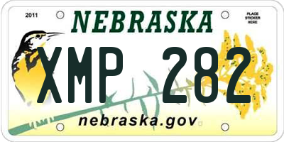 NE license plate XMP282