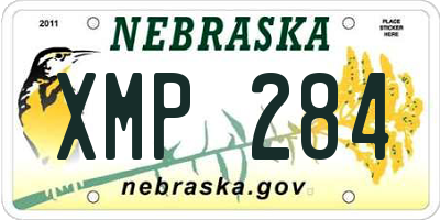 NE license plate XMP284