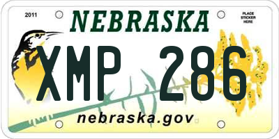 NE license plate XMP286