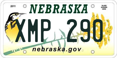 NE license plate XMP290