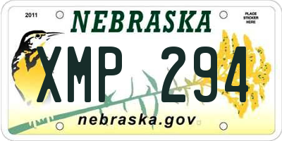 NE license plate XMP294