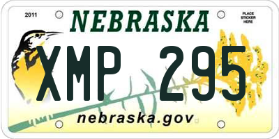 NE license plate XMP295