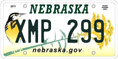 NE license plate XMP299