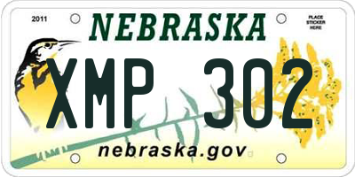 NE license plate XMP302